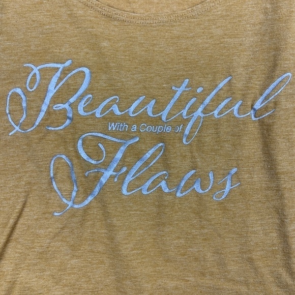 Back To My Roots Tank Top Womens Medium Yellow Silver - Picture 5 of 7